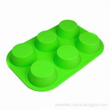 Classic round silicone candy tray with 6-cavity